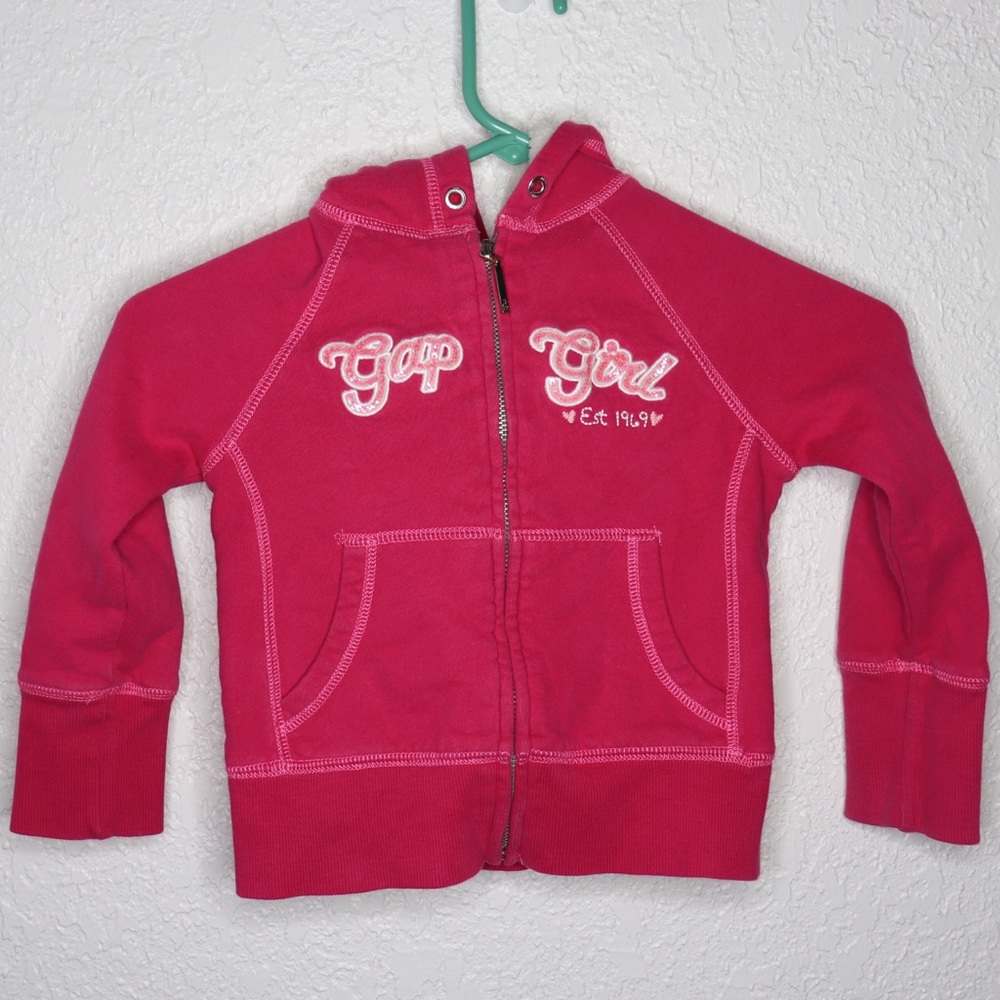 Gap Girl Pink XS X-small 4-5 Jacket Hoodie Sweater